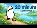 20 Minute Countdown Timer Walking Duck Relax Focus With Cozy Jazz Music