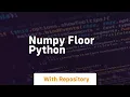 numpy floor python