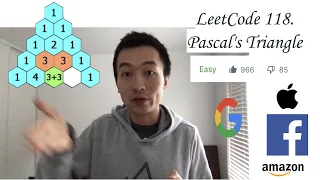 LeetCode 118 Pascal s Triangle - Interview Prep Ep 34