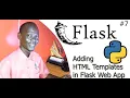 Python with Flask App Development - How to add HTML Templates in Flask Web App
