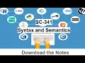 SC-341 Syntax and Semantics Theory of Programming Languages PU-shift-swift