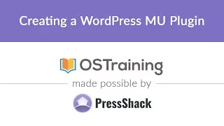 WordPress Development Lesson Creating a WordPress MU Plugin