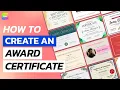 How to Create an Award Certificate