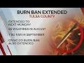 Tulsa County Extends Burn Ban