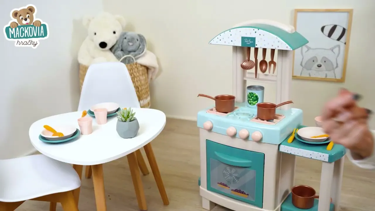 Riadíky a doplnky kuchynky - Jedálenská súprava Picnic Serware Vert Azur Écoiffier - 4