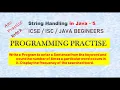 String Handling in Java Class 10 ICSE - 05 in Hindi String Programming Practise Computer Wallah