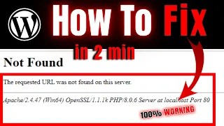 The requested URL was not found on this server Apache error problem fix 404 Error not found