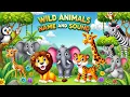 Lagu Learn Wild Animals Names and Sounds for Kids | 20 Different Animals with Sounds and Pictures