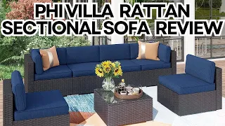 PHI VILLA Rattan Sectional Sofa Review