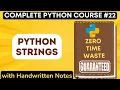 Python Strings with Handwritten Notes in Hindi Python Tutorial -