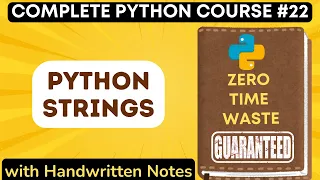 Python Strings with Handwritten Notes in Hindi Python Tutorial -