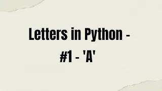 Make the letter A in Turtle