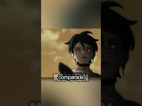 Sarada usa seu manguekyo sharingan para enfrentar konan