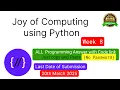 NPTEL The Joy of Computing using python week 8 all 3 programming assignment answer with link of code