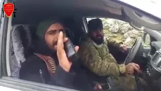 كلمة قائد لواء السلطان سليمان شاه محمد الجاسم ابو عمشة اثناء التوجه للمعركة  معركة غصن الزيتون دندنها