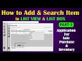 Excel VBA for Beginner To Advance Pt-3 Search Add Items in Listbox Listview Control in Userform
