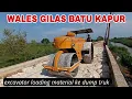 Download Lagu Wales Stump Bergerak Padatkan Batu Kapur❗️Excavator Loading Bongkahan ke Dump Truk di Kali PJT Gabus