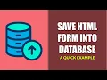 3 Steps To Save HTML Form Into Database With PHP MYSQL