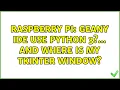 Raspberry Pi Geany IDE use python 3 and where is my Tkinter window 2 Solutions