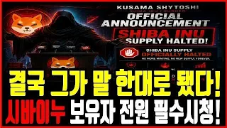 [시바이누 코인]폭등 시작, 지금이 마지막 기회일지도! 시바이누 홀더분들 영상 필수시청!! #시바이누코인 #시바이누코인분석 #시바이누전망