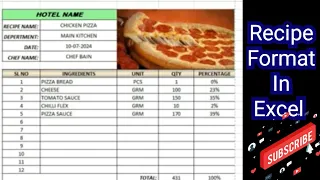 How To Create a Recipe Template In Excel Computer Tips For Chefs How To Create A Recipe Book I