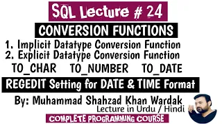 Conversion Functions TO - DATE TO