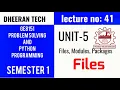 GE8151 PROBLEM SOLVING AND PYTHON PROGRAMMING PSPP Manojkumar Lectures files