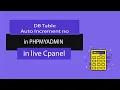 Change table s auto increment number in phpmyadmin in Live cPanel database