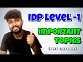 Nxt Wave IDP Level - 1 Important topics Best strategy explained by shiva prasad m