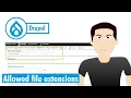 Drupal - Change allowed file extensions