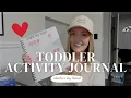 TODDLER ACTIVITY JOURNAL Easy DIY Pages Busy Book Color Matching Preschool Homeschool