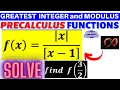 f x x ABSOLUTE VALUE DIVIDES x-1 IN PRECALCULUS WITH INFINITE RESULT