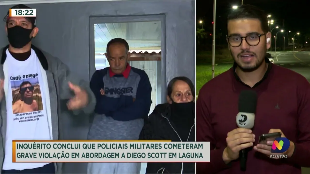 Polícia de Laguna, no Sul de SC, conclui inquérito sobre a abordagem de PM's no caso de Diego Scott