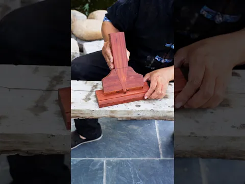 中华榫卯扇形插肩榫 #woodworking