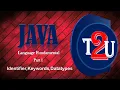 Java language fundamentals part 1 identifier keywords data type