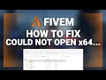 FiveM - How to Fix Could not open Error Complete 2025 Guide