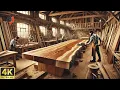 Download Lagu Epic Transformation: Giant Forest Wood and Steel Blades Unite to Create One-of-a-Kind Wooden Tables