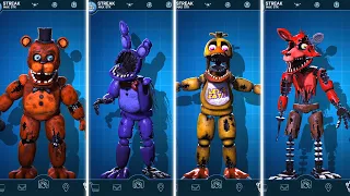 FNAF Withered Animatronics Jumpscare Workshop Animations