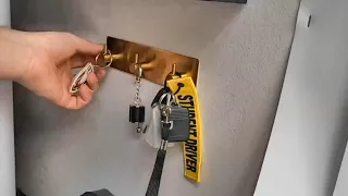 Key Hook for Wall Key Holder for Wall with 3 Key Hooks Coat Hanger Purse Hanger Towel Hook