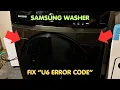 How To Fix Samsung Washer U6 Error Code