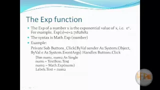 Visual Basic-Math Functions