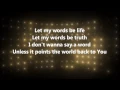 Words (Hawk Nelson feat. Bart Millard) - LYRICS