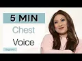 CHEST VOICE 5 MIN EASY WARM UP for beginner singers