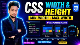 CSS Max-Width Min-Width Width Height Max-Height Explained Complete Tutorial for Beginners