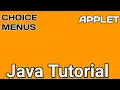 Java programming Choice menu in java applet