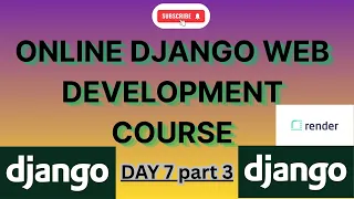 Django Tutorial for Beginners Day 7 Part 3 Deploy Django Project to Render Free Hosting