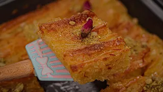 طريقة عمل مكشكشة بالكاسترد ( حلا لذيذ جدا )
