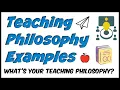 Teaching Philosophy Examples