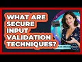 What Are Secure Input Validation Techniques