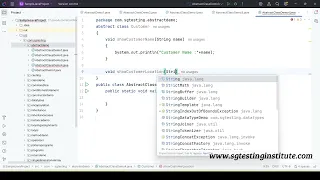 Core Java OOPS Part - 37 Abstract Abstract Class in Java Instance Methods